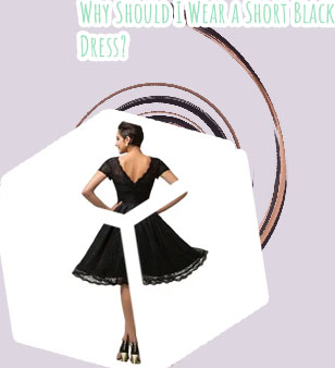 Elegant black cocktail dress