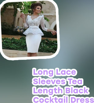 Lace sleeve cocktail dress