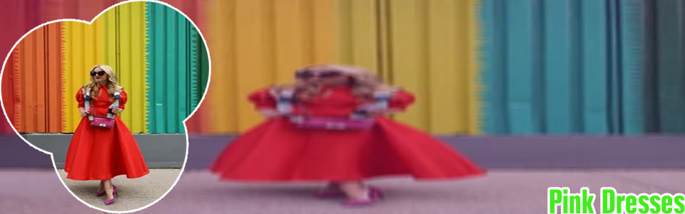 Pink and red dress new look